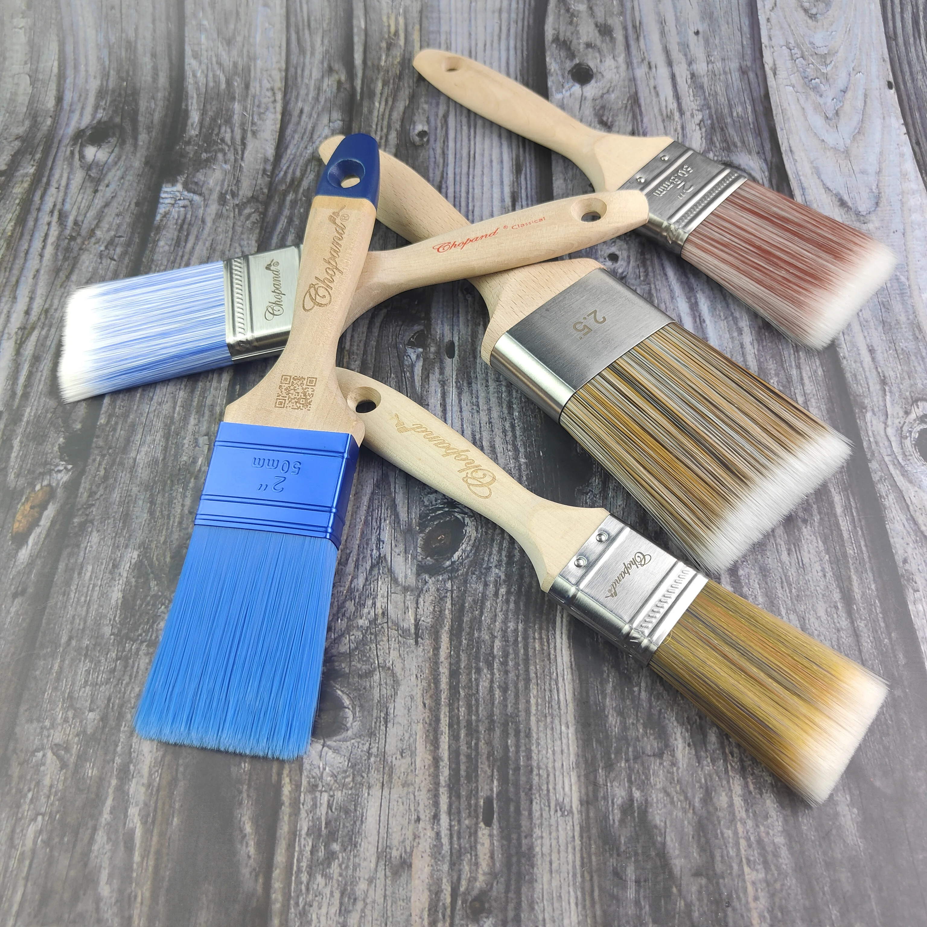 Chinese manufacturer wholesale paint brush natural wood handle easy to clean paint brush
