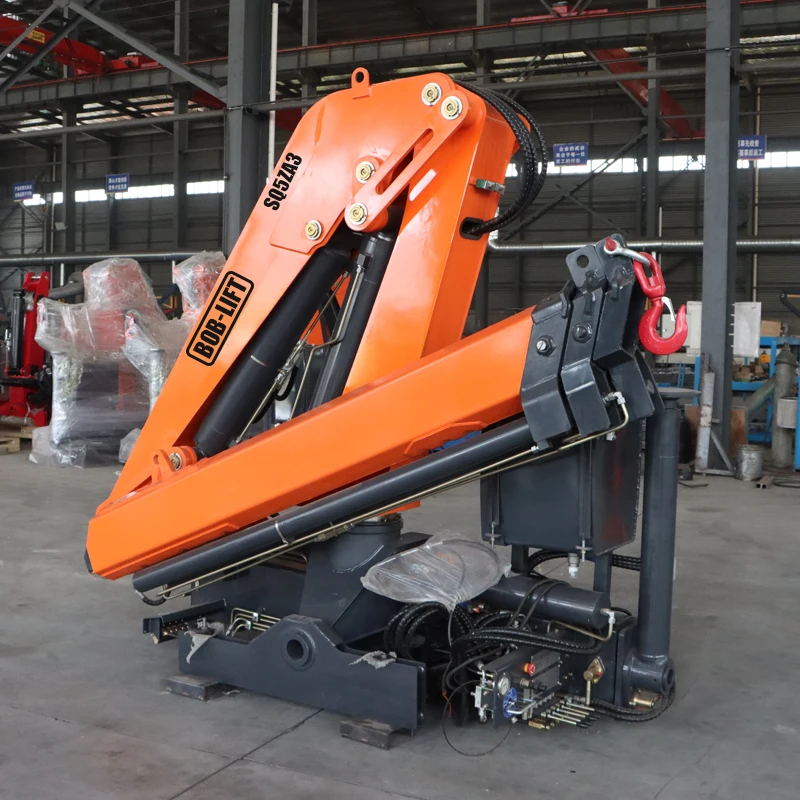 Hydraulic Truck Mounted Crane Folding Boom Truck Mounted BOB-LIFT 5 Ton Crane Knuckle Boom crane On Truck