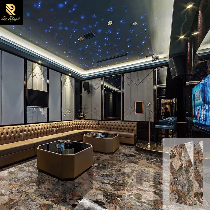 Springletile Light luxury indoor full body jade stone grain antifouling red for living room tiles marble