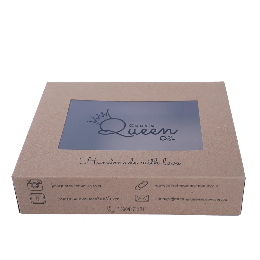 Technology Good Price Shipping Cardboard Kraft Paper Packaging Box With Clear Sleeve Sweet Donut Paper Box
