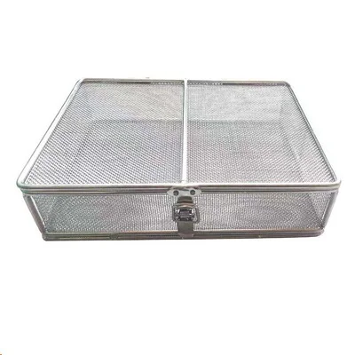 electropolished stainless steel wire mesh baskets with lids