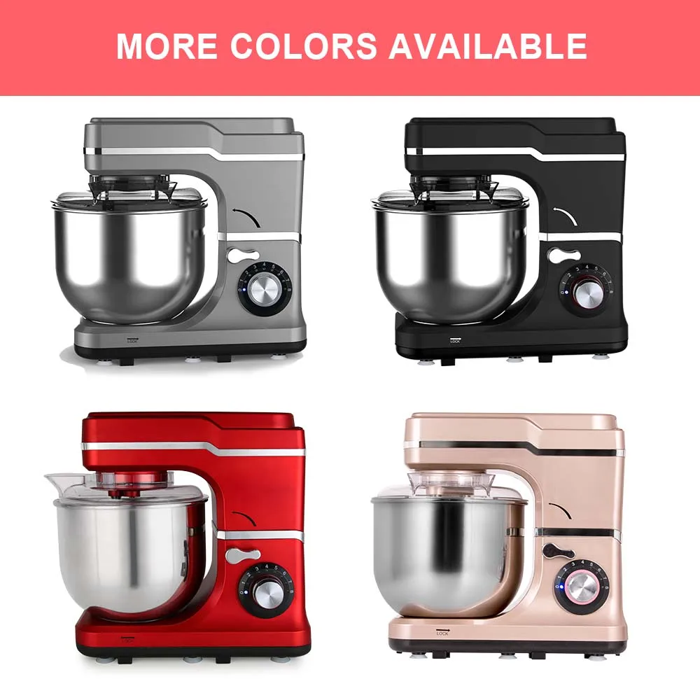6L 6.6 litre Hotsale Powerful Household Electric Stand Mixer with Egg Whisk Dough hook for Baking Cake