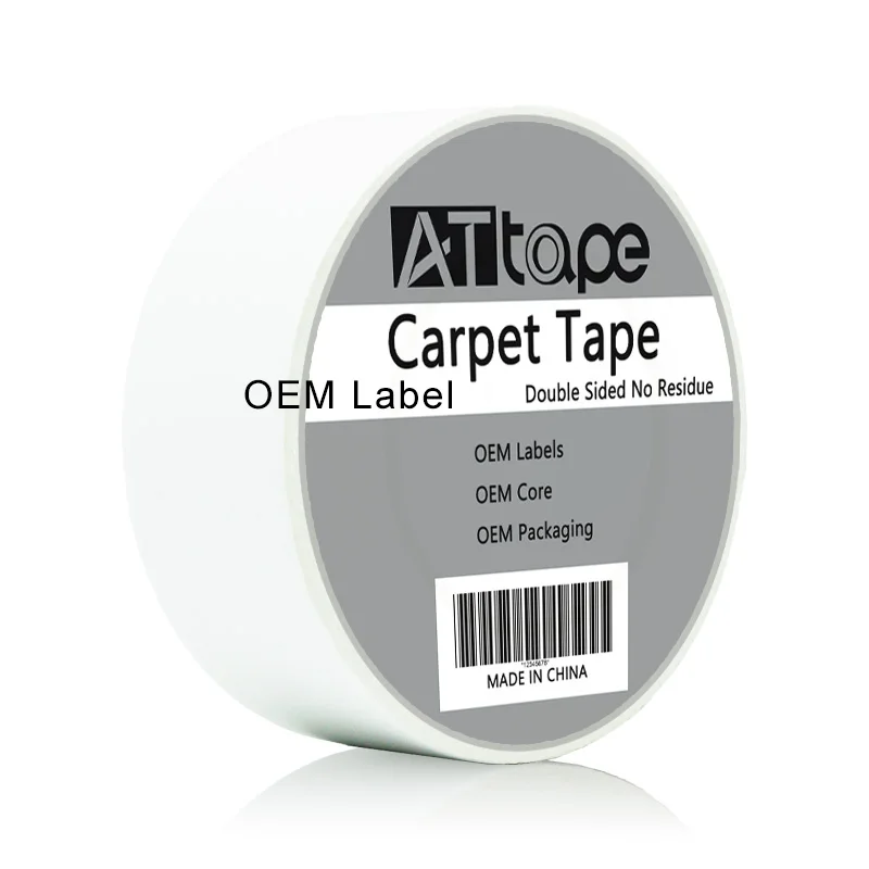 Double Sided Carpet Tape for Area Rugs, Residue-Free, 2-Inch x 30 Yards; Wood Safe 2 Faced Rug Tape for Carpet to Floor and Rug