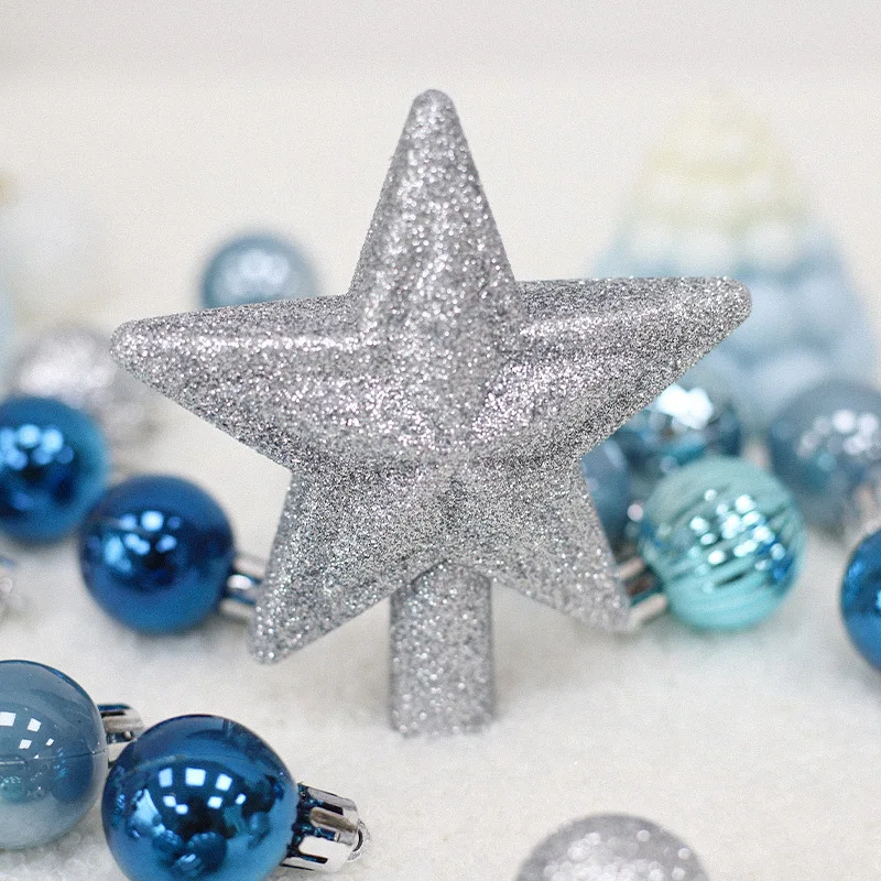 JOYWOOD Wholesale Christmas tree decorations five pointed star tree tops Christmas balls and holiday decorations