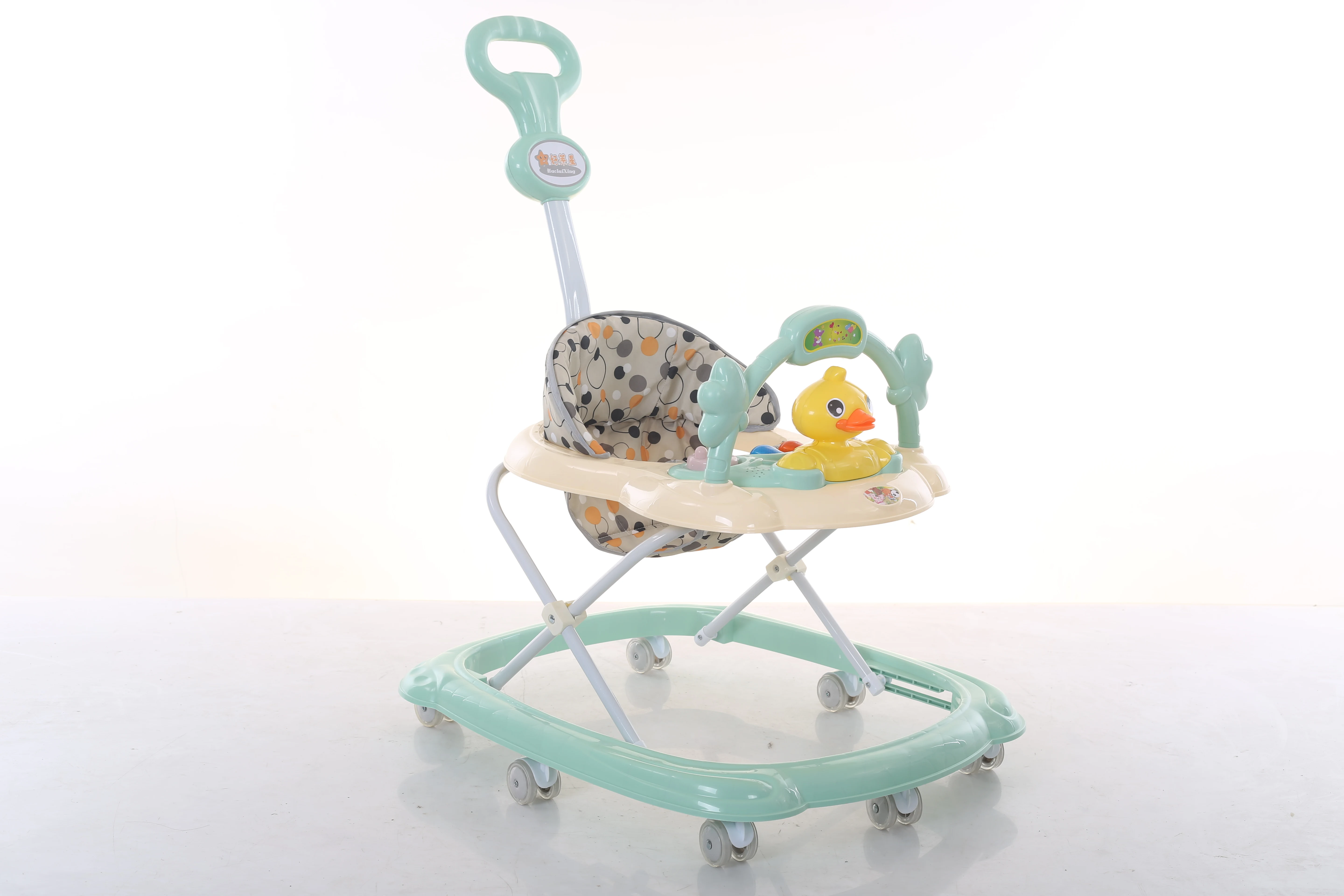
Cute yellow duck 8 wheels baby walker with music 805Y 