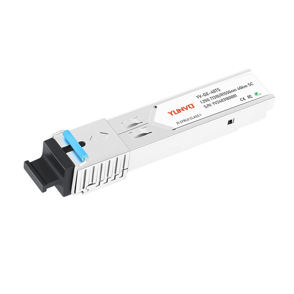 Yunvo SFP-GE40KT13R15/SFP-GE40KT15R13  Compatible 1.25G 1310/1550nm 40km SC SFP Transceiver Module