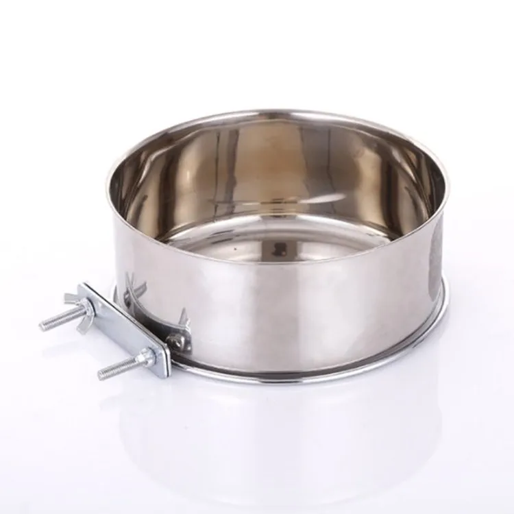 Wholesale Custom Multiple Sizes Food Grade Stainless Steel Pet Hanging Bowl for Small medium large Dog