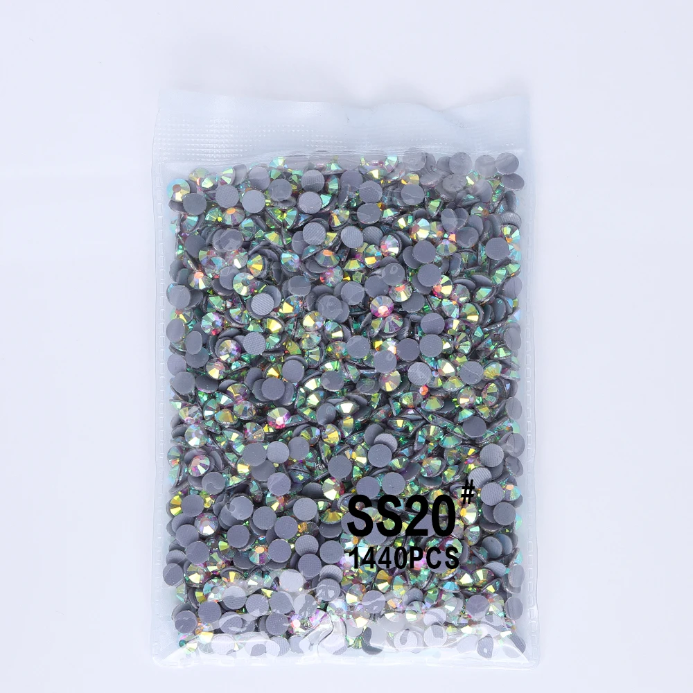 Ready Stock Crystal Rhinestones 5A Quality Wholesale Hotfix Iron On Glass Diamond Bling Bling Rhinestone For Clothes Accessories