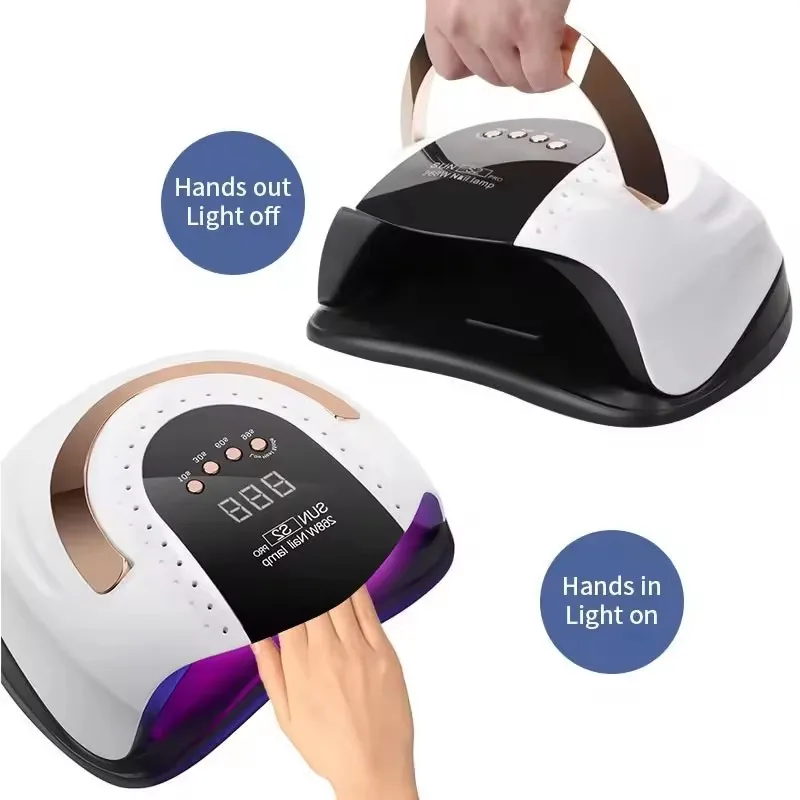 Sun S2 Pro Professional 57LEDS 268W Fast Curing Nail Gel Polish Curing Led Nails Dryer Gel UV LED Nail Lamp With Handle Dryer