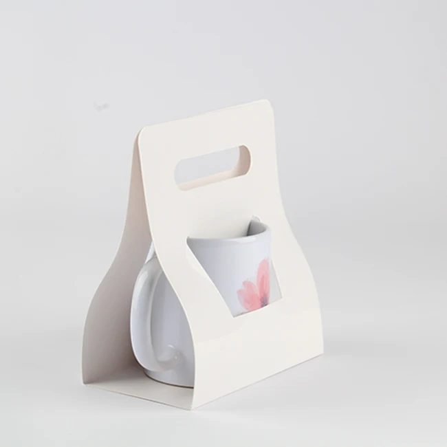 KaiMai hot sell with handle sublimation printable /portable /foldable white cardboard cake baking takeaway packaging paper box