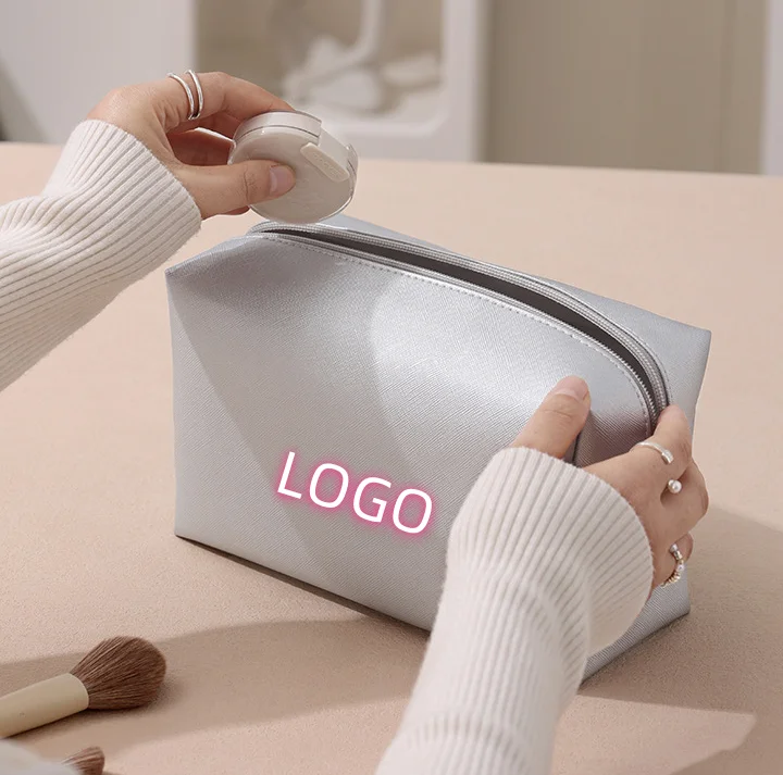 MKW4015 Custom Makeup Bag Portable PU Leather Waterproof Toiletry Pouch Travel Make up Bag Brush Cosmetic Bag for Women