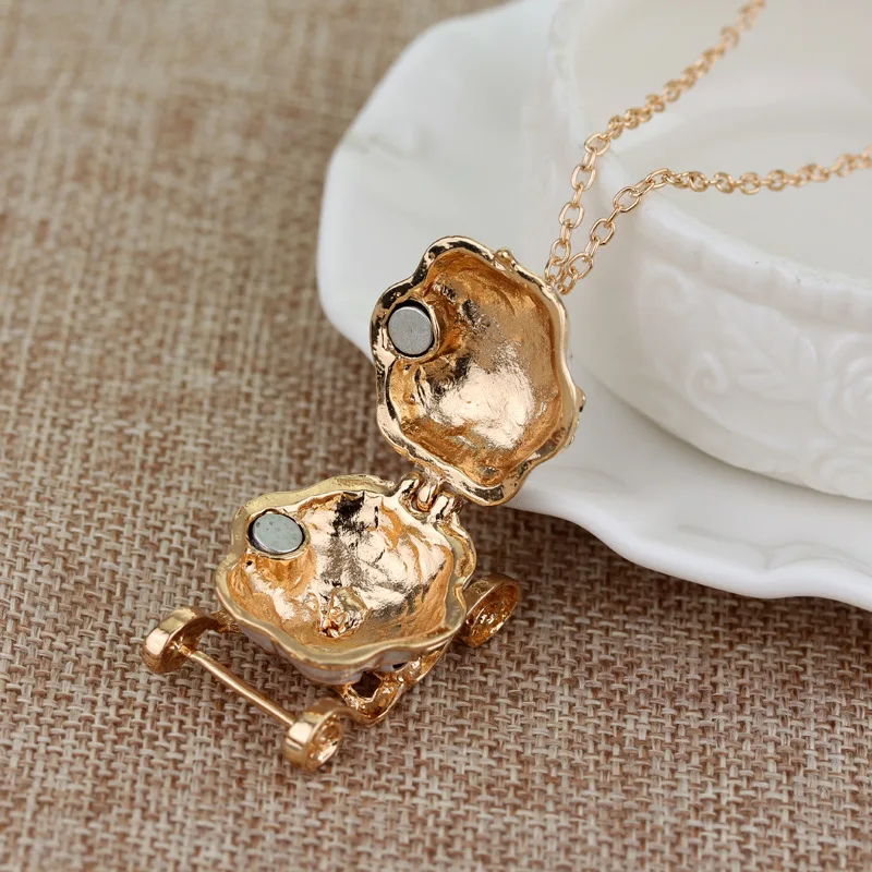 European&American Halloween Chain Fairy Tale World Magic Pumpkin Car Pendant Necklace