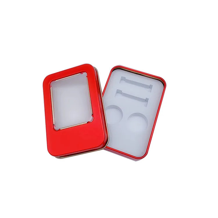 Прямоугольная жестяная упаковочная подарочная коробка с вставкой из вспененного этилвинилацетата металлическая для хранения