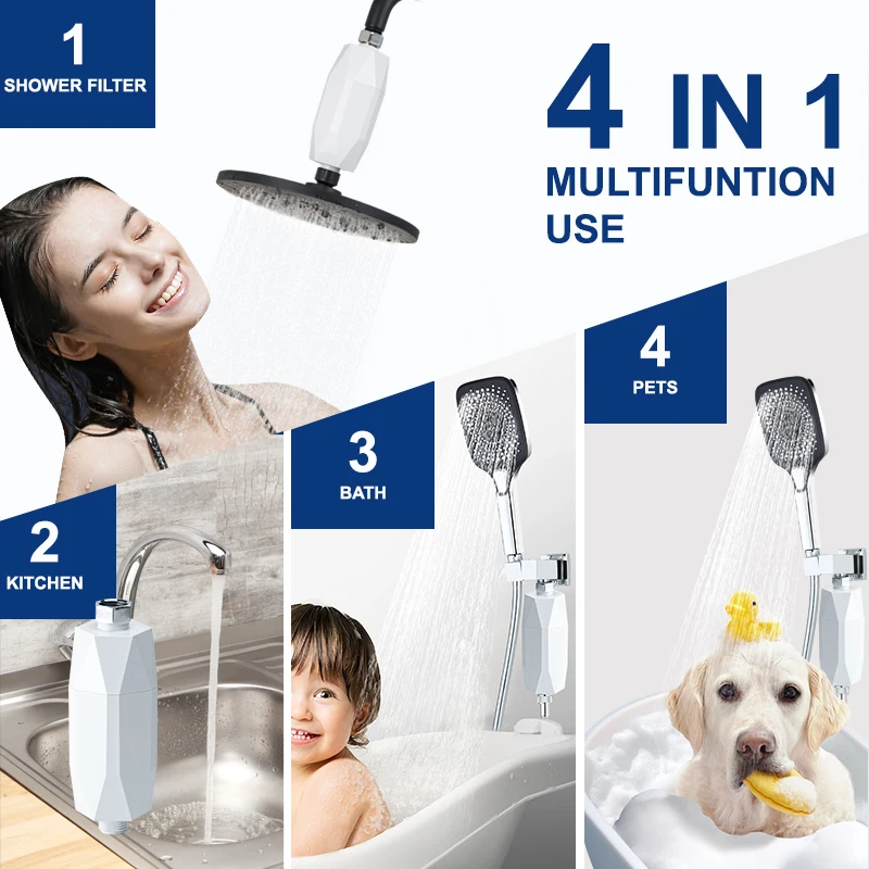 Factory Recommend Shower Filter Remove Peculiar Color And Odor Shower Filter For Bathroom Vitarain Shower Filter