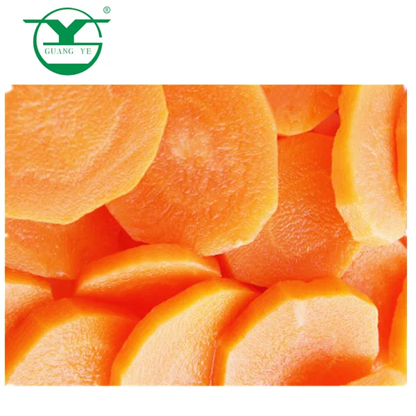 superior quality GuangYe frozen vegetables No additions IQF fresh Good quality organic Frozen Carrot slices