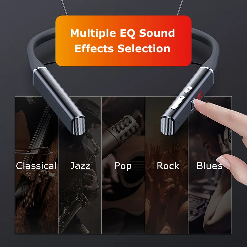 Led Headset Neckband Sports Music Noise Reduction In Ear 100 Hours True Wireless Stereo Headphones Earphone Tws S720