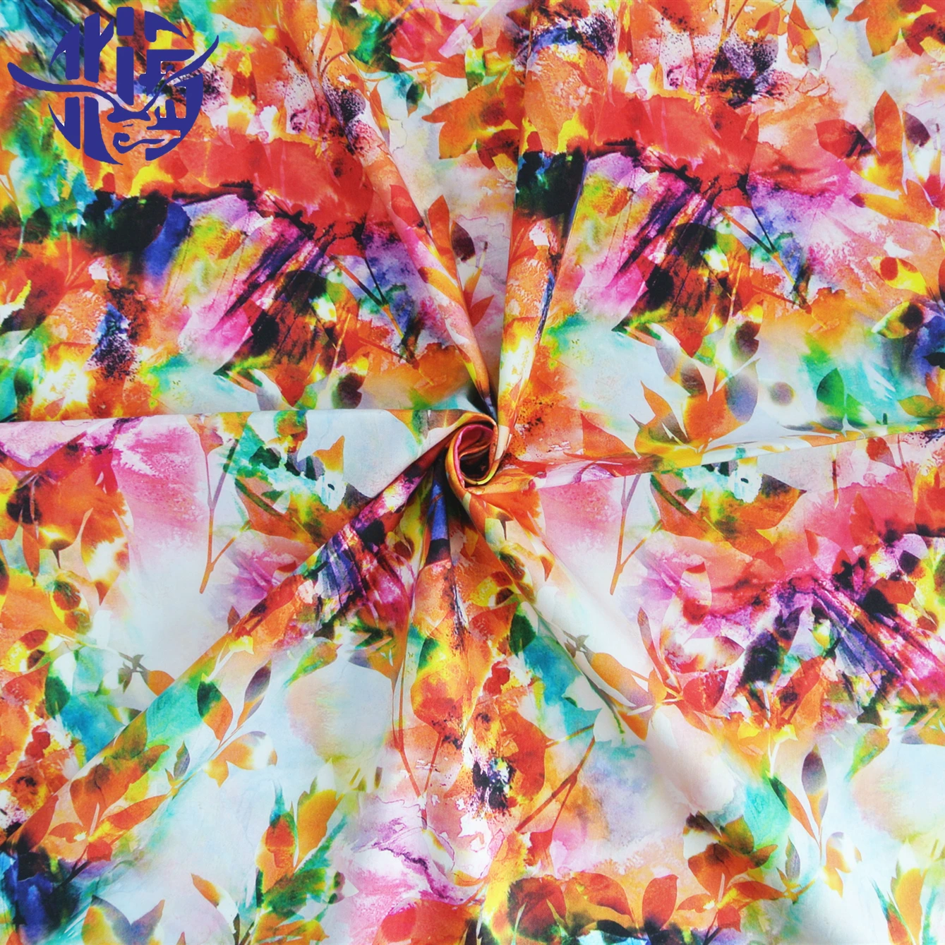 
Eco-friendly custom design twill digital bamboo cotton fabric printed for skirts 