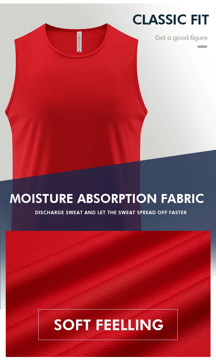 Lidong custom own logo  high quality white plain quick-drying breathable soft sleeveless t shirt vest