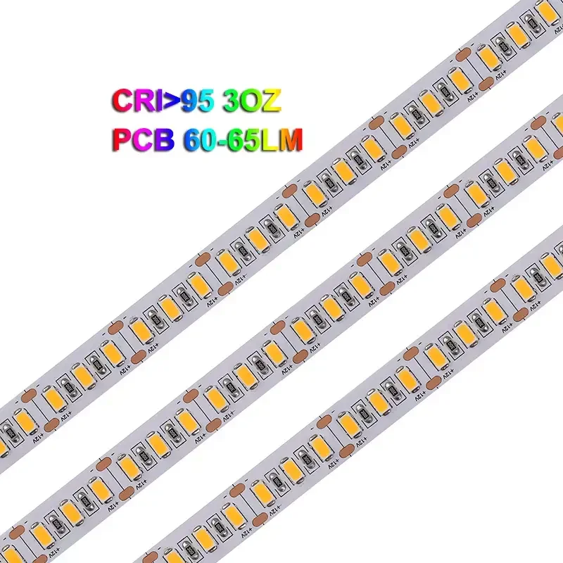 custom professional high cri 95 ra95 high power 0.5W/led super bright led strip 5730-120d 12v 24v smd led strip light