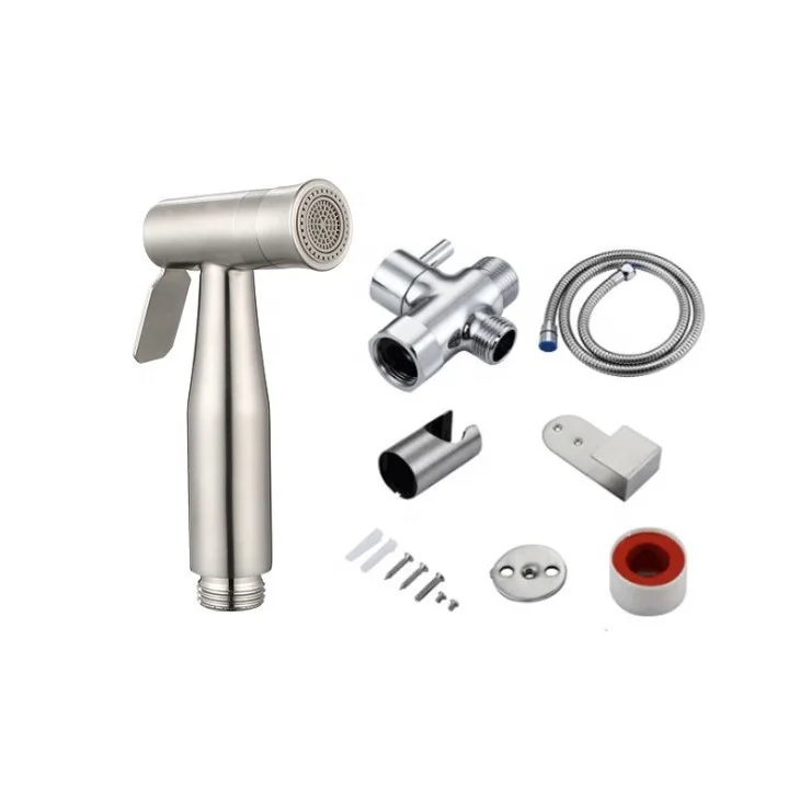 ANNWA Foshan shattaf kit dual function 2 sprayer with anti twist bidet hose 360 free rotation sprayer bidet for toilet USPQ02