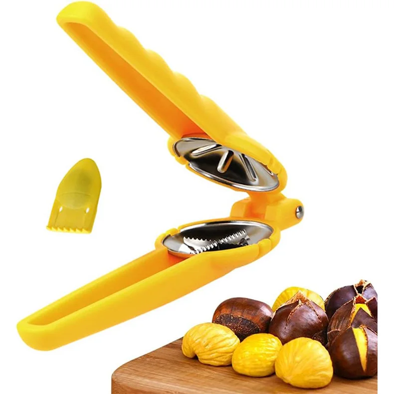Nutcracker Chestnut Opener 304 Stainless Steel Chestnut Cutter Tool Chestnut Clip Macadamia Nut Knife Walnut Opener