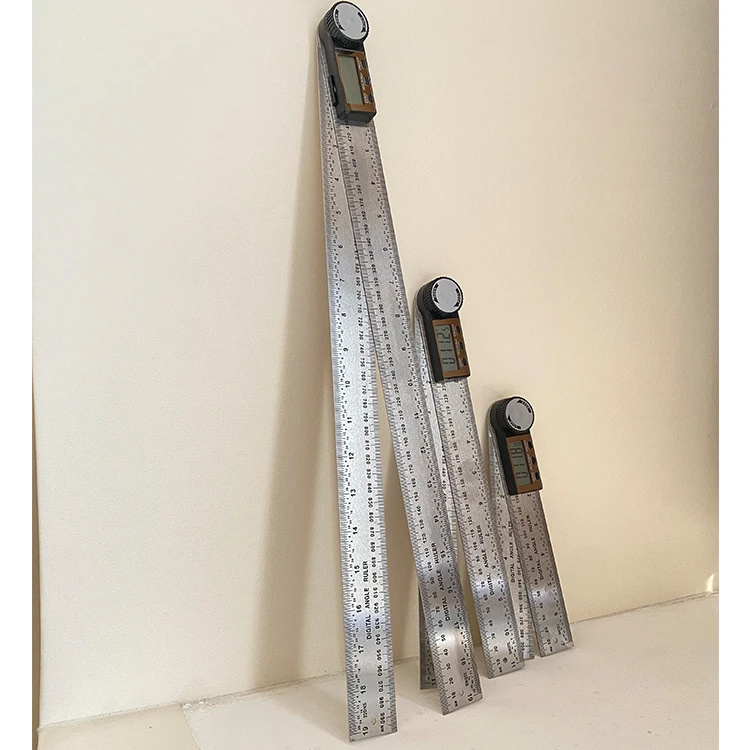 Custom Protractor 200mm 300mm 500mm Digital Display Angle Ruler Measuring Tool Stainless Steel Digital Angle Finder Ruler