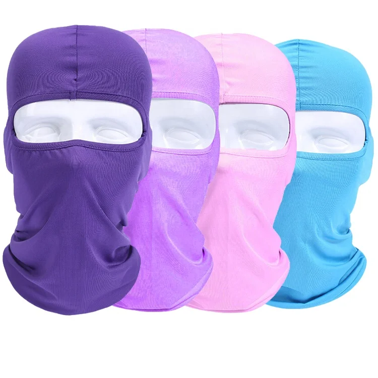 Cheap Wholesale solid color Polyester Balaclava Full Face Mask Outdoor Motorcycle Ski Balaclava