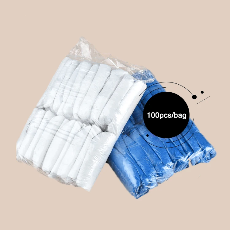 Синие белые пластиковые одноразовые водонепроницаемые рукава маслостойкие рукава