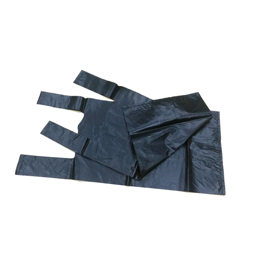 100 Plastic Black T-shirt Carryout Bags Price Ton Measuring Approx