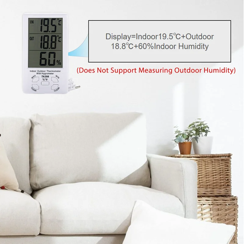 New Arrivals Indoor Outdoor Portable Digital Large LCD Screen ABS Material Air Comfort level Thermometer and Hygrometer