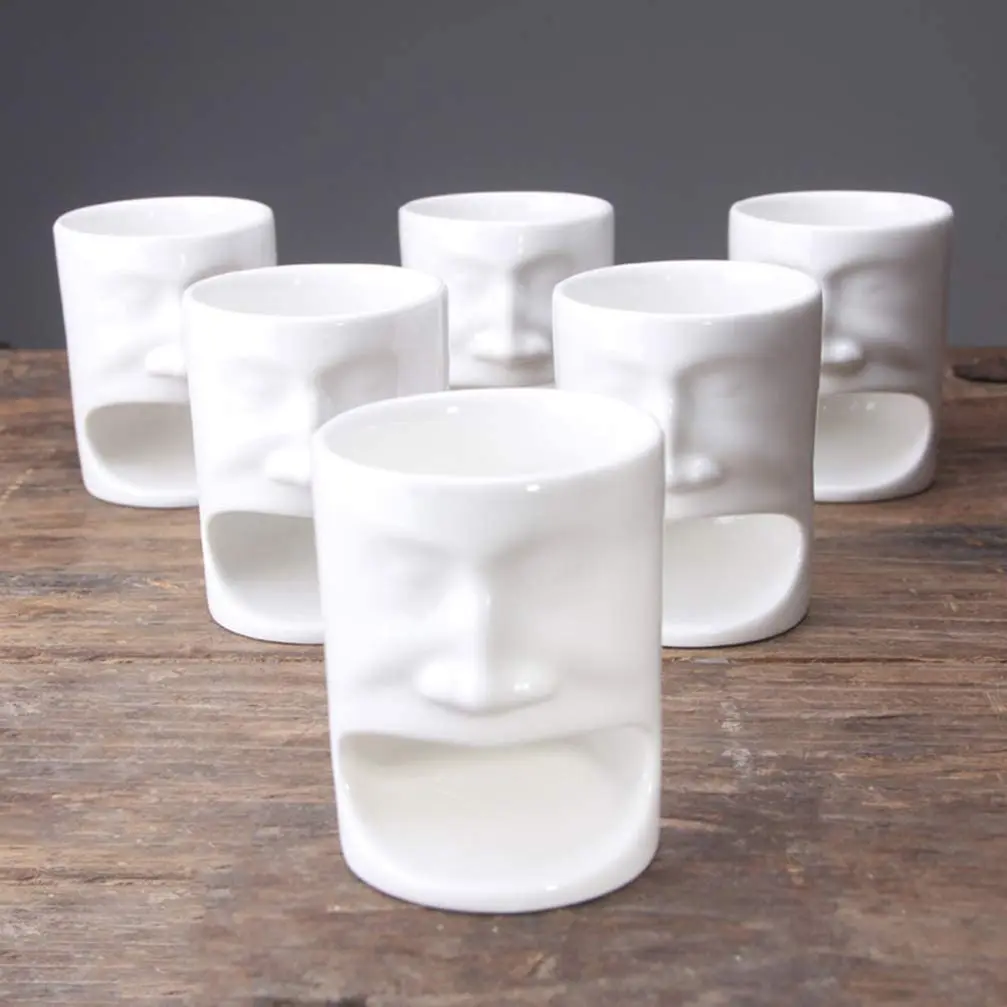 Aesthetic Mug Ceramic Coffee Mug With Biscuit Cookie Dessert Pocket