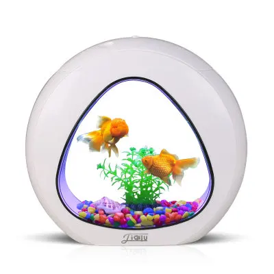Mini 3d aquarium USB acrylic Ecology fish tank LED goldfish bowl