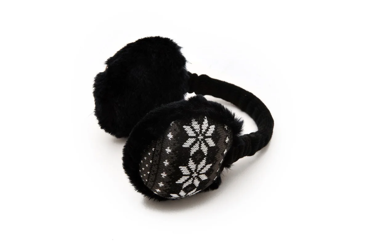 Cute Winter Snowflake Design Warm Soft Light Up Safety Earmuff Headband For Women