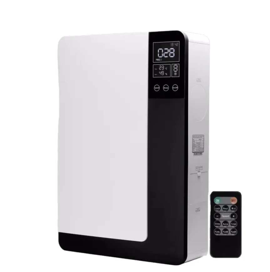 HOLTOP Однокомнатный настенный ERVs HEPA-фильтр Wi-Fi функция AQI воздухоочиститель тепловосстанавливающий вентиляционный блок mvhr VS
