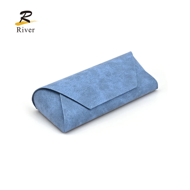 High Quality soft handmade custom leather optical eyeglasses pouch eyewear glasses box spectacle case