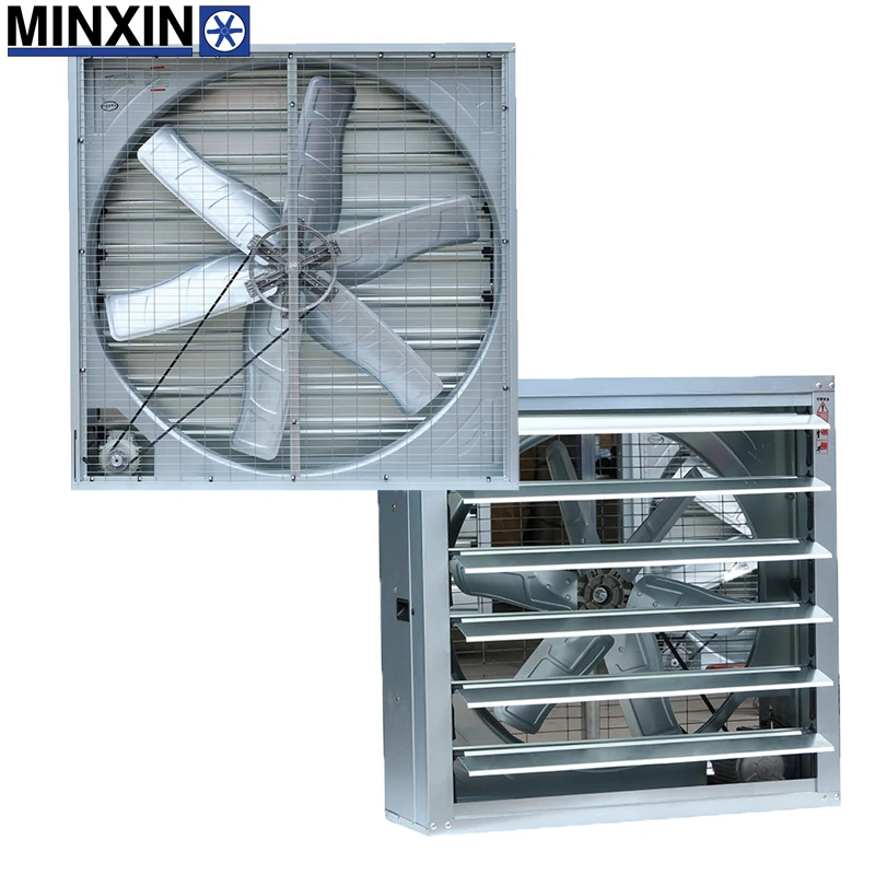 Wall Mount Industrial Shutter Exhaust Fan 1220mm for Greenhouse and Poultry Ventilation Extractor Fan