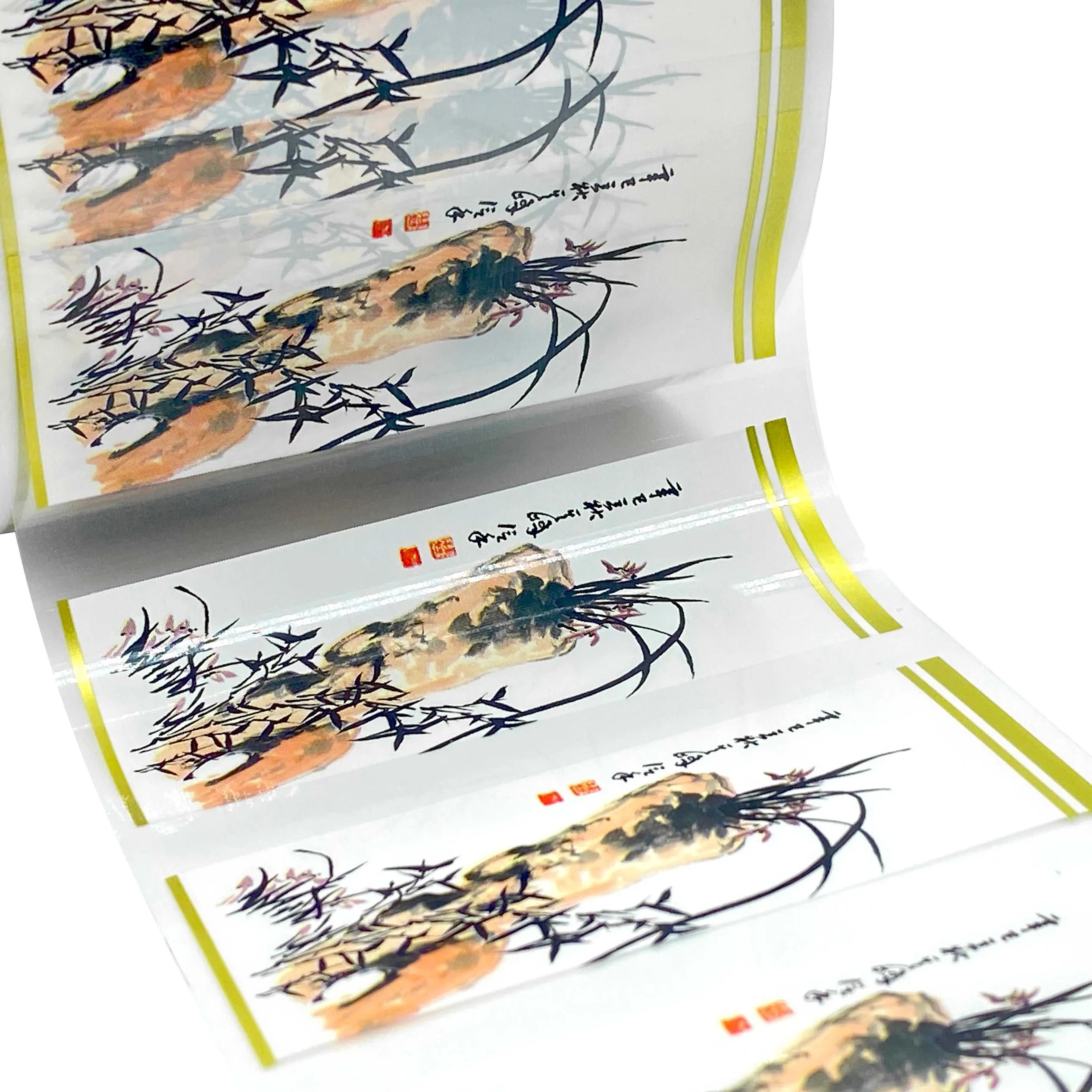 Factory production Direct sales Chinese style ink painting Heat Transfer Film Service for all Kinds of wooden chopsticks