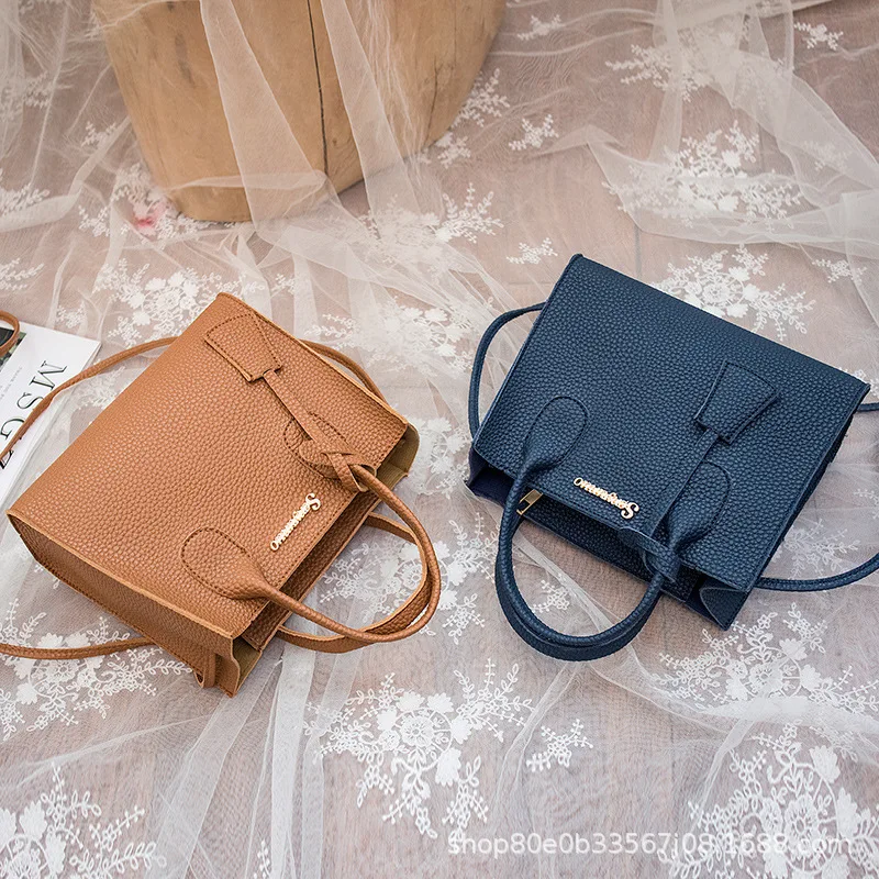 Designer Simple Fashion Women Small Bag Cheaper Wholesale Handbags PU Leather Ladies Shoulder Bags Casual Tote Leather Handbag