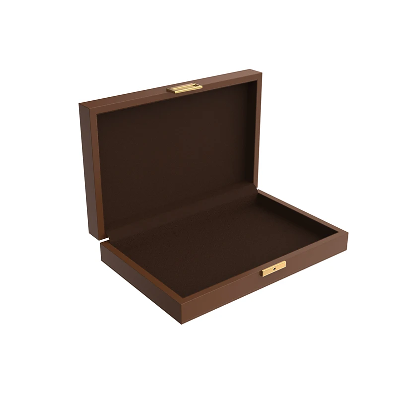 Custom logo luxury packaging box display pu leather inside wooden watch gift case for gift boxThe interior can be freely matched