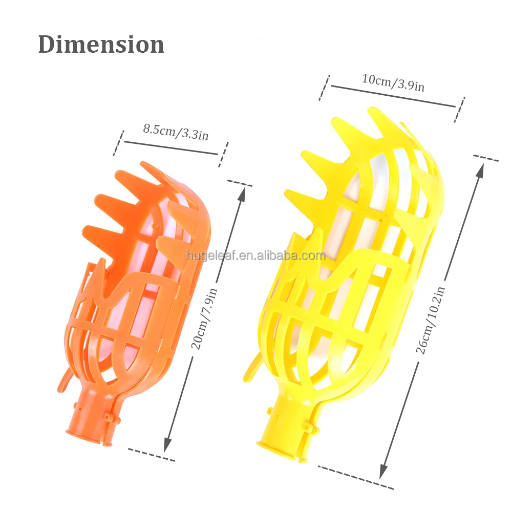 Gardening Fruit Harvester Tool Plastic Harvester Picking Head Lightweight Fruit Catcher Extendable Handle Fruit Picker