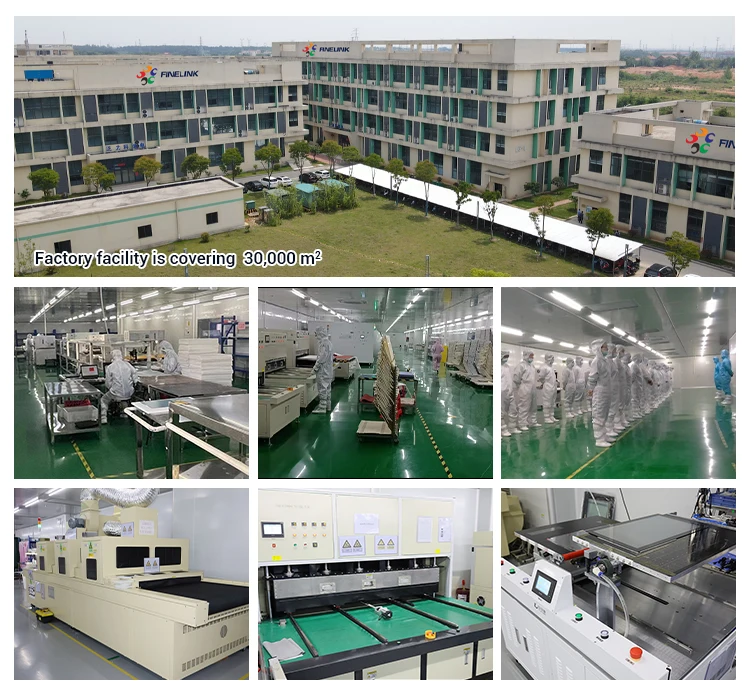 FINELINK Custom 7 10.4 13.3 19 23.8 27 Inch Capacitive Touch Screen Panels with Anti-Glare Surface for Kiosk Applicati