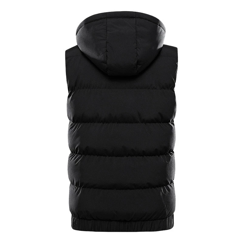 Sidiou Group Detachable Hood Plus Size Puffer Vest Women Men USB Thermal Heated Vest With Hood Zipper Heating Hoody Vest