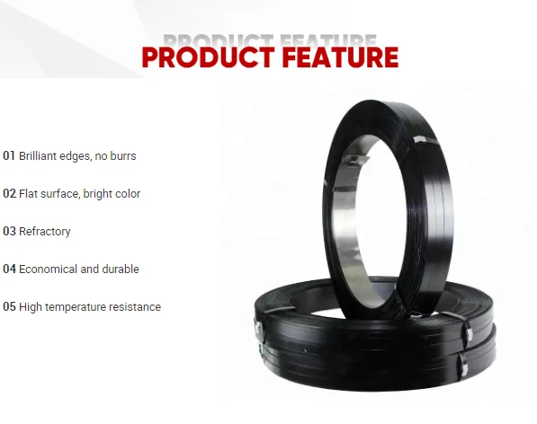 Black painted steel strip Strong tensile force Spring Steel Strip decorative carbon steel strip