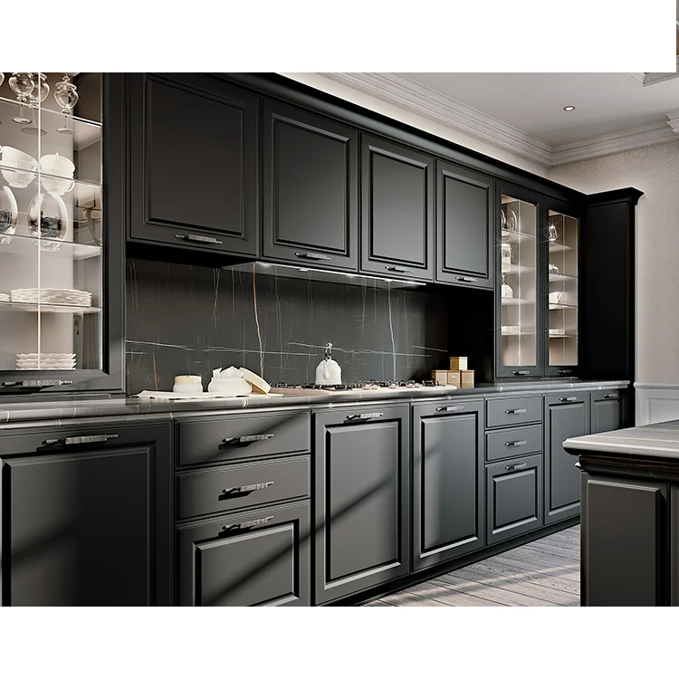 China modern free standing  flat pack lacquer kitchen cabinet price