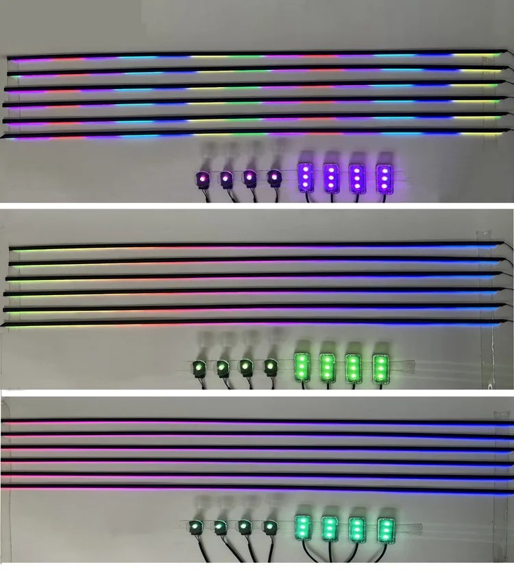NEW LED flowing Chasing acrylic ambient acrylic stripe light car symphony car ambient lights rgb car interior acrylic
