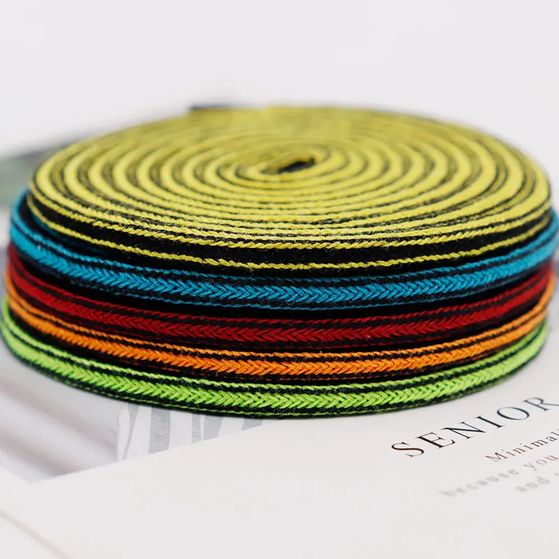 Weiou Company Classical Design High Tensile Strength String Flat Decorative Elastic Macrame Cord For Jumpmans And 700s Shoes