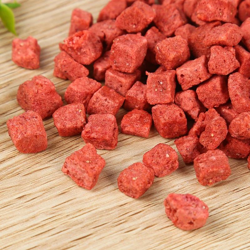 Bulk Price Private Label Fruit Whole Sliced Diced Freeze dried strawberry dice