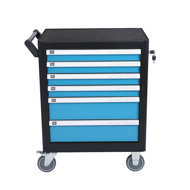 CD-3006 simple 6 or 7 drawers  storage cabinet with tools set trolley with  stainless steel table
