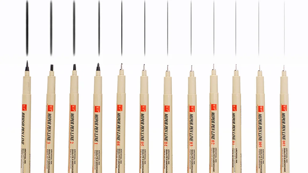 
HAOCAI OEM 12 NIb Size Fineliner Pens Customised Alat Tulis Kantor School Midliner Art Fineliner for Sketching 