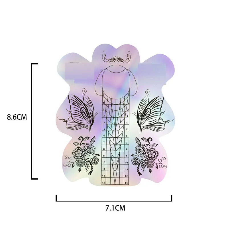 500pcs French Paper Builder Gel Nail Form Tips Acrylic UV Gel Extended Nail Form Nail Art Guide Mold Manicure DIY Tool